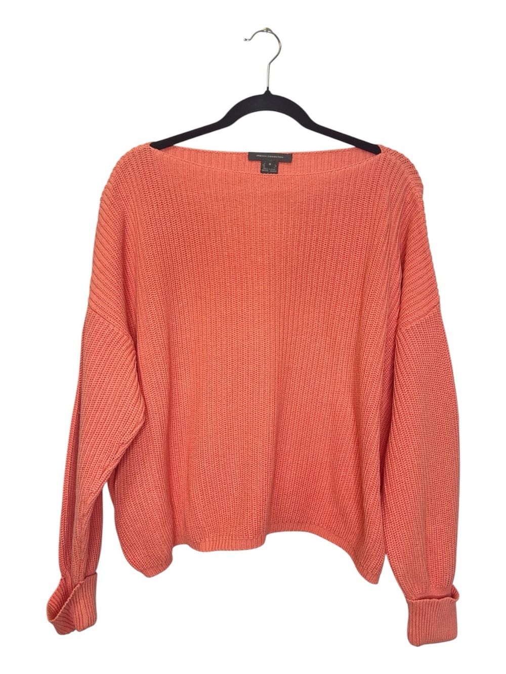 FRENCH CONNECTION 100% Cotton slouchy Oversized Knit Sweater size Medium